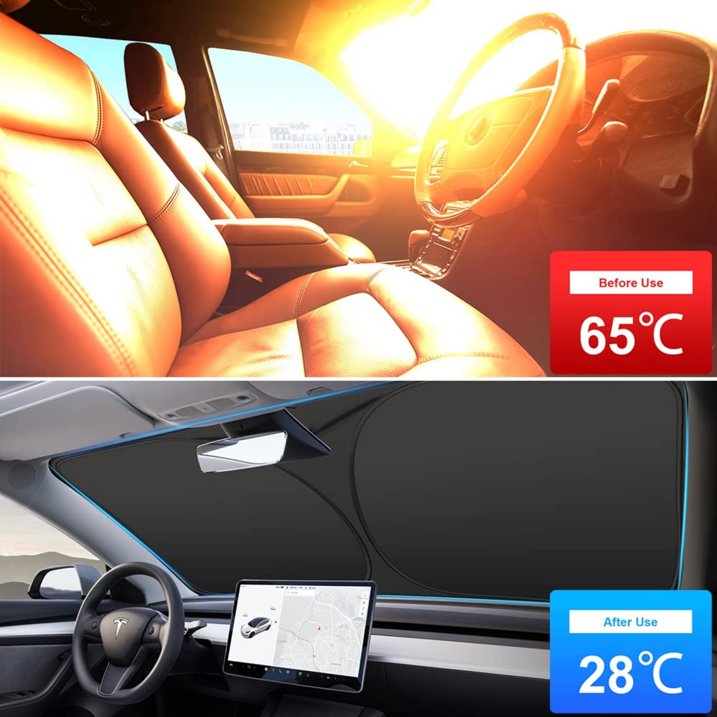 Folding Car Window Sunshade Cover