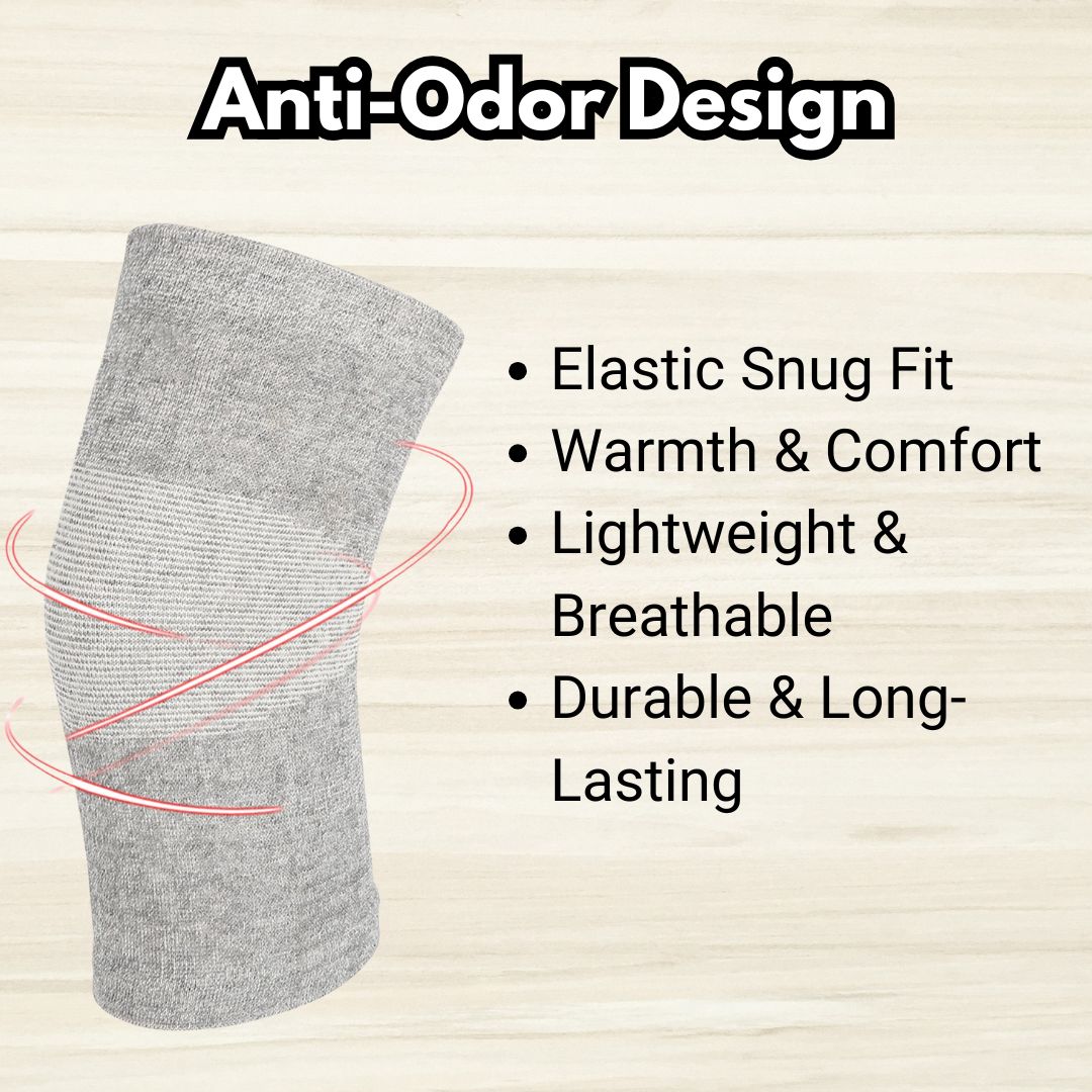 Unisex Bamboo Charcoal Elastic Warm Knee Sleeves