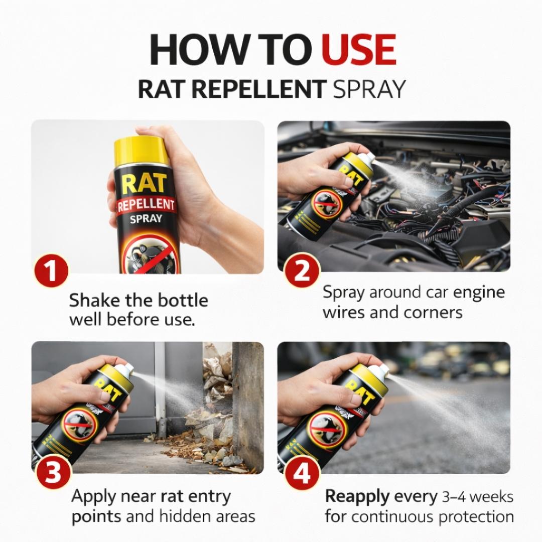 Powerful Rat Repellent Spray - Buy 1 Get 1 Free