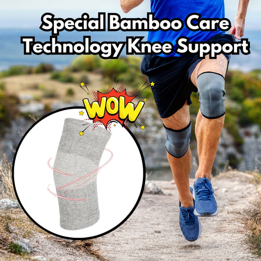 Unisex Bamboo Charcoal Elastic Warm Knee Sleeves